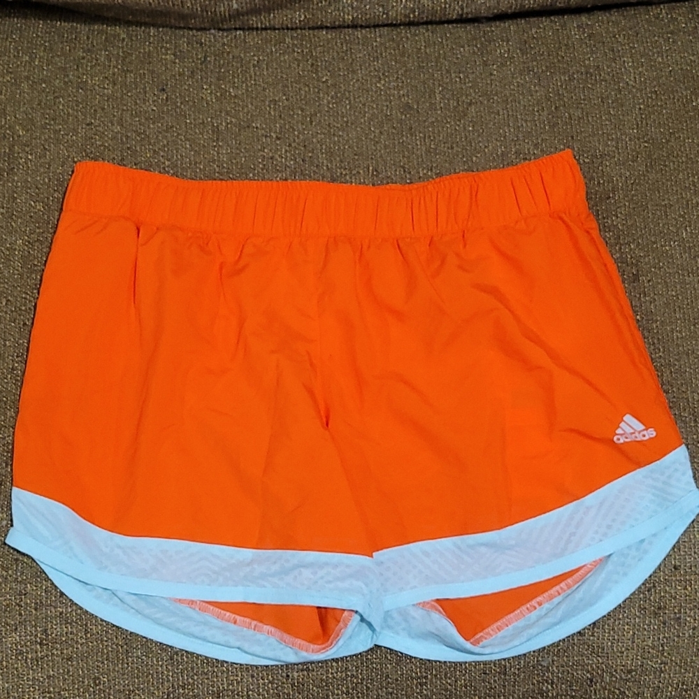 NWT Adidas sz M supernova orange shorts w pocket